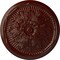 Ekena Millwork Luton Ceiling Medallion (Fits Canopies up to 3 1/2"), Hand-Painted Brushed Mahogany, 21"OD x 2"P CM21LUBMF - alternate 1